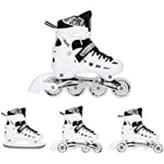 NILS 4-i-1 inline-rullskridskor Twinkle - ABEC7 LED-upplysta hjul - storlek 31–34 - justerbar