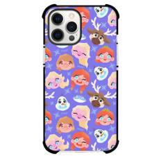 Frozen Phone Case For iPhone Samsung Galaxy Pixel OnePlus Vivo Xiaomi Asus Sony Motorola Nokia - Frozen Elsa Anna Olaf Sven Pattern Art On Purple Background