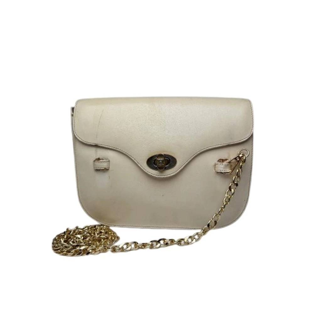 Celine Vintage Pre-owned Vintage Cross Body Taske - Vintage - Dame - Hvid - ONE SIZE - Læder