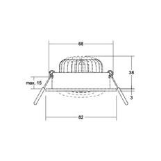 BRUMBERG LED-spot BB34 on/off anslutningsdosa svart texturerad