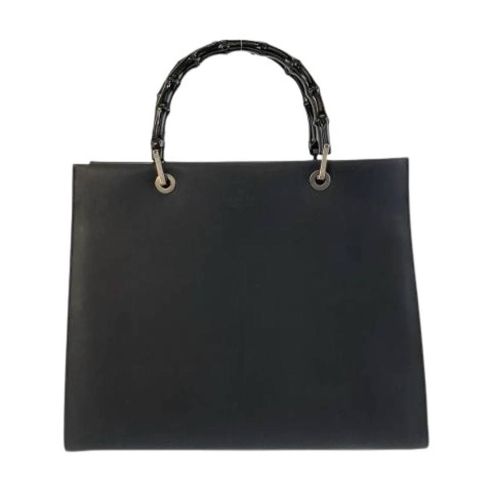 Gucci Vintage Pre-owned Bambus Læder Tote Håndtaske - Vintage - Dame - Sort - ONE SIZE - Læder