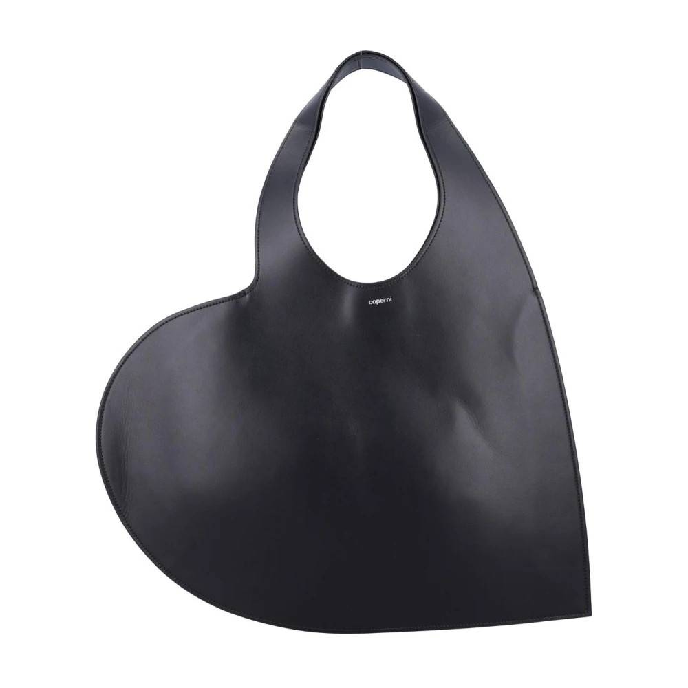 Coperni Double Heart Tote - Tasker - Dame - Sort - ONE SIZE - Læder