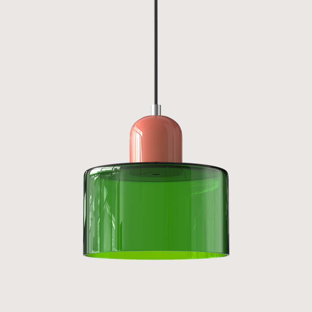 Bauhaus Kreativ Glas Hänglampa - Kreativt Glas för en Elegant Inredning - Grön / Rosa
