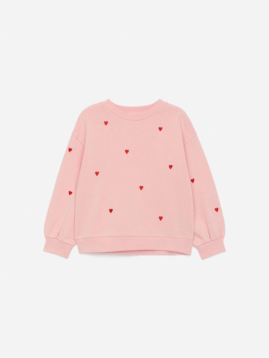 ARKET Sweatshirt Med Brodyr -Rosa, 122/128