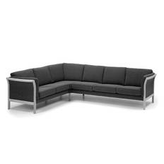 Skalma Aswan sofa (Hjørnesofa højrevendt - B275 x D215 x H82 cm, Standard sædedybde - 53 cm, Stof, Bøg)