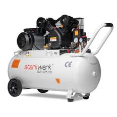 Starkwerk SW 475/10 Druckluftkompressor Kompressor 2,2kW 230V 10Bar 100l Kessel Keilriemenantrieb Luftkompressor Compressor inklusive Druckminderer und Wasserabscheider