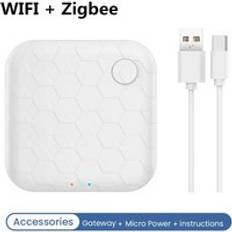 Tuya zigbee hub smart gateway hub smart home bridge smart life app tr&#xE5;dl&#xF6;s fj&#xE4;rrkontroll via alexa google home app kontroll - Wifi zigbee