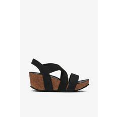 Copenhagen Shoes - Sandaler med hæl Stacia Nubuch - Sort