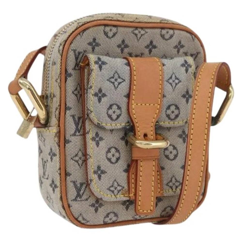 Louis Vuitton Vintage Pre-owned Monogram Mini Canvas Skuldertaske - Vintage - Dame - Blå - ONE SIZE - Uld
