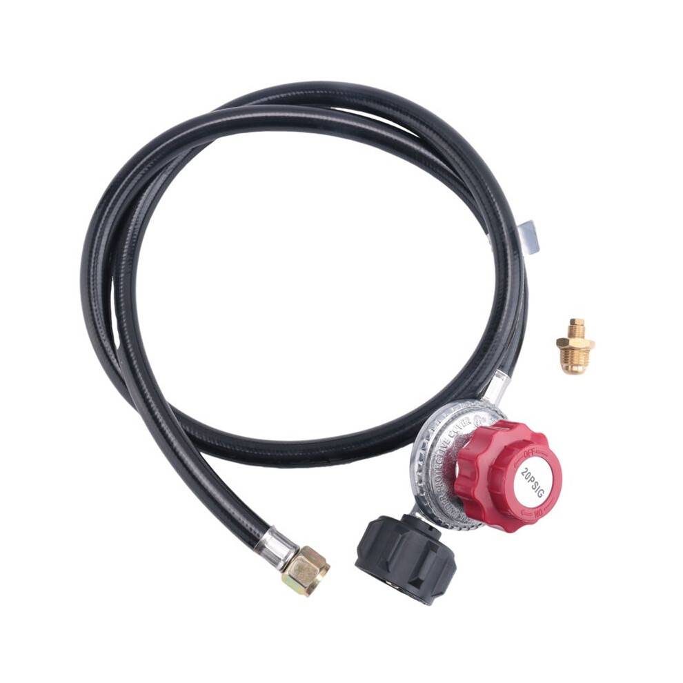 5FT High Pressure Propane Regulator Hose, 0-20PSI Adjustable Propane Tank Regulator, QCC1 & 3/8In Female, Fit for Turkey