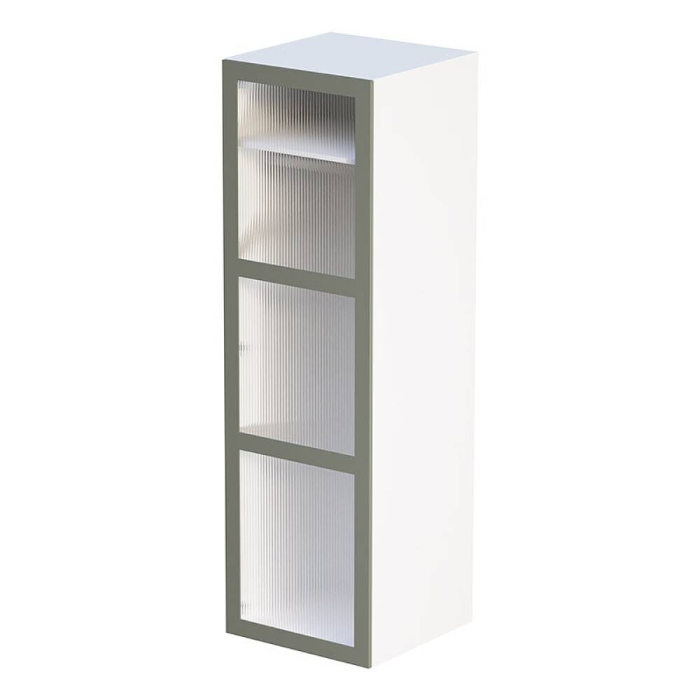 HÖGSKÅP CAMARGUE VIKA TVÄTTSTUGA HYLLA OCH KLÄDSTÅNG VÄNSTER LINJEGLAS OLIV 60CM