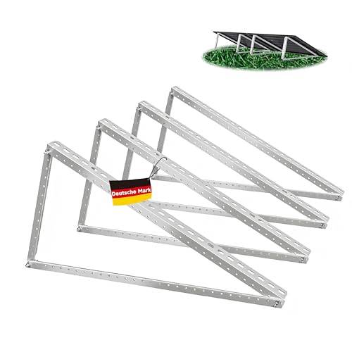 ALLDREI® Balkonkraftwerk Halterung Solarpanel 2er - 120cm Solarmodul Halterung 4 Stück aus Aluminium für Flachdach, Garten, Wand, Solarmodulhalterung für 2 PV-Module, 0% MwSt.