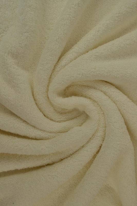Råhvid Dobbeltsidet Frotté – Absorberende Håndklædestof (Oeko-tex) - Stof i Metervarer - Bomuld/Polyester
