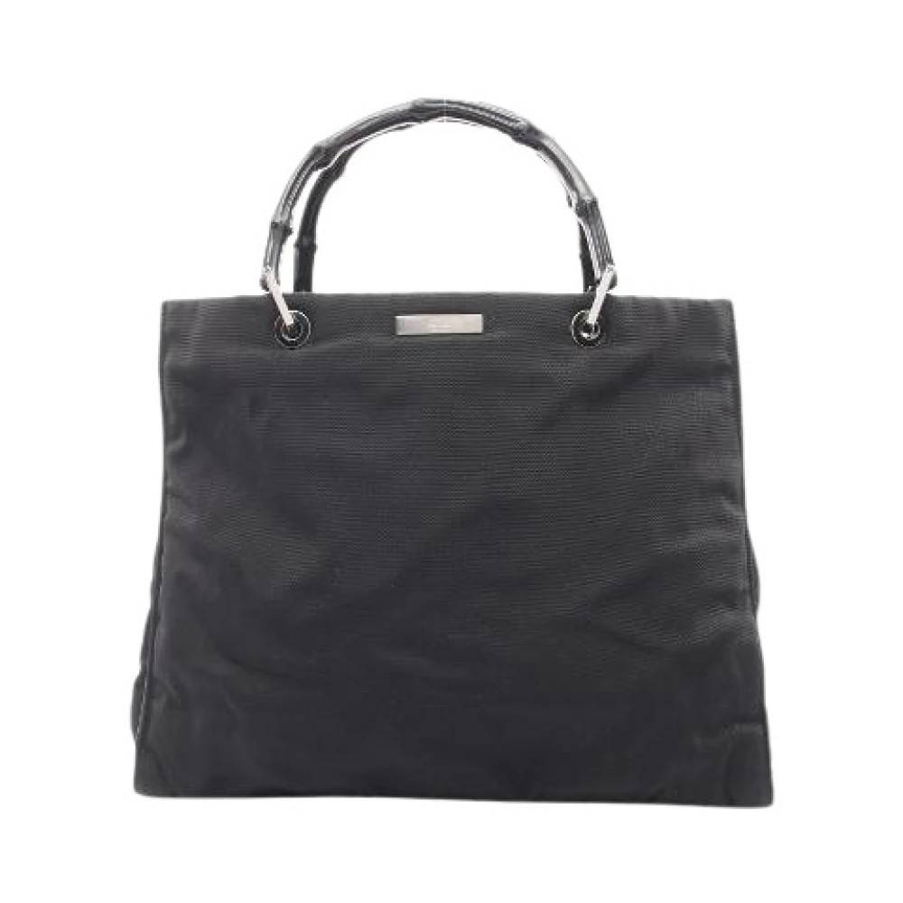 Gucci Vintage - Pre-owned Bamboo Nylon Tote Bag Vintage - Dam - ONE Size - Nylon