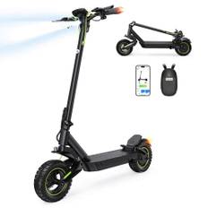 [EU DIREKTE] isinwheel S10 Max Elektrisk Scooter 15Ah 48V 1000W Motor 10in Sammenklappelig Moped Elektrisk Scooter 60KM Rækkevidde Elektrisk Scooter Max Belastning 150Kg - Sort