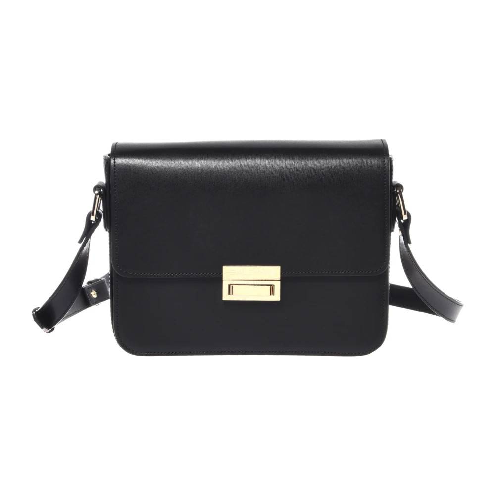 Baldinini Sort læder crossbody taske - Tasker - Dame - Sort - ONE SIZE - Læder
