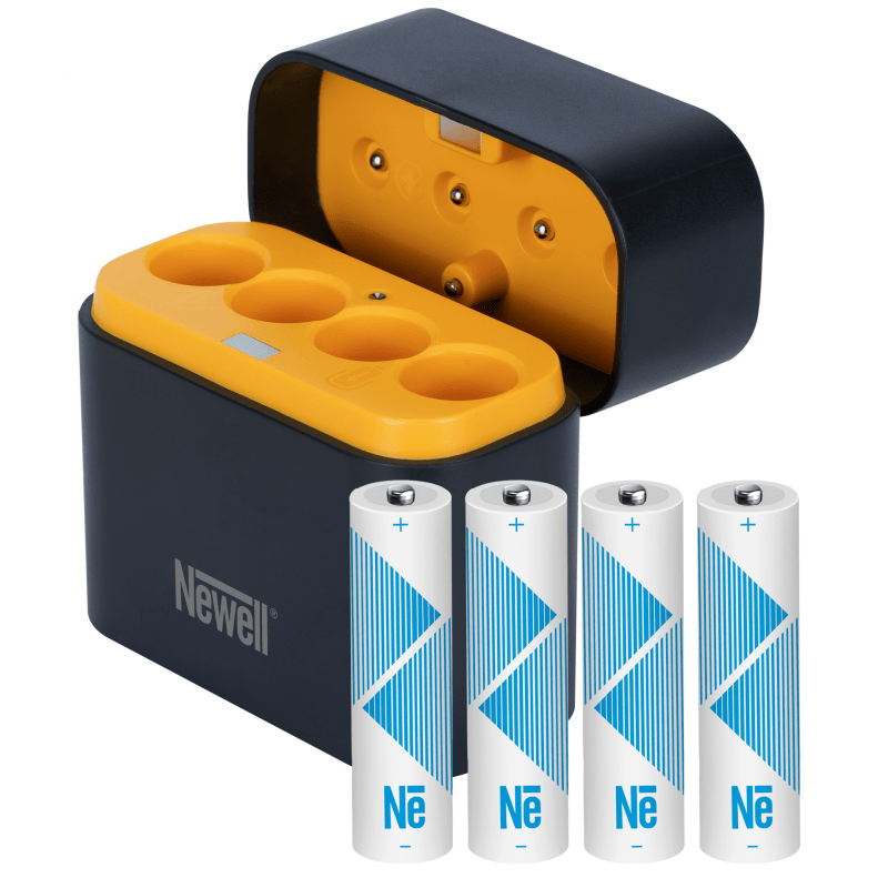 AA uppladdningsbara batterier i laddcase 4-pack