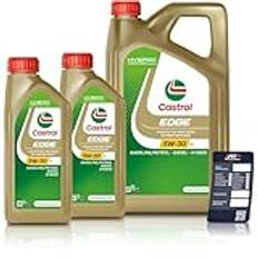 2 x 1 L + 5 L = 7 liter Castrol Edge Fluid Titanium 5W-30 LL motorolja inkl. Castrol oljebyteshängare