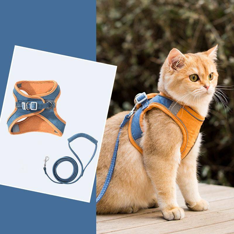 Katt Reflexiv Bröstsele Koppel, Valp Hund Universal Alla Säsonger, Hundpromenader, Katt Special Anti-bryt Fri Husdjurslina S