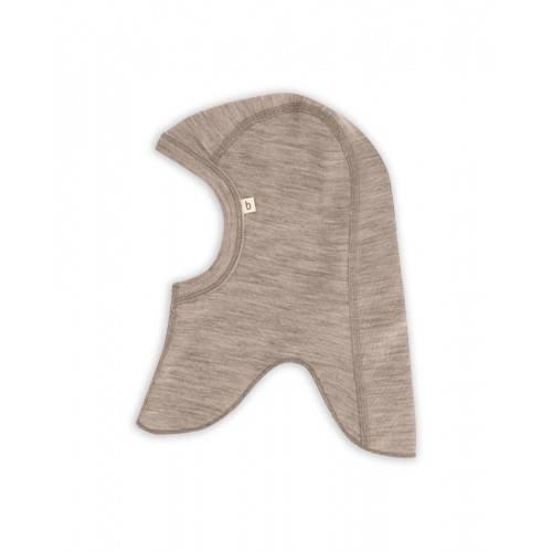 Elefanthue I 100% Økologisk Merino Uld Til Baby Og Børn, Tyk Kvalitet - 2 Lag Stof 86/92 Beige Melange