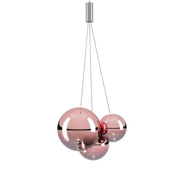 Random Pendel Uden Baldakin Guld Rosa.