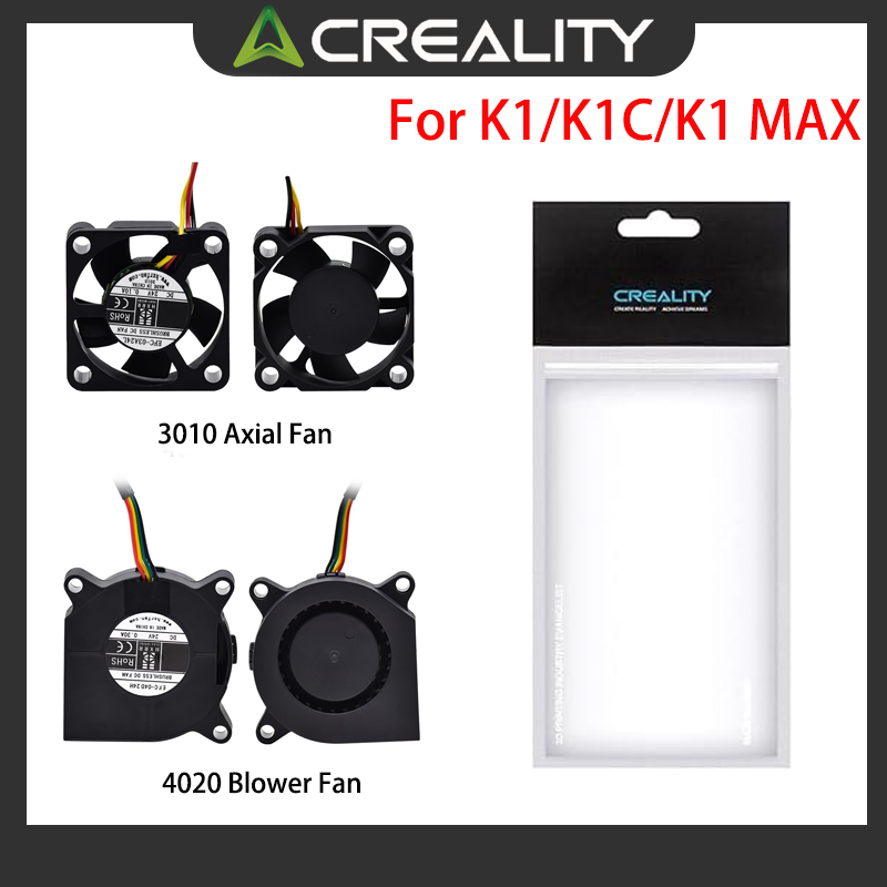 Creality K1/K1C/K1 Max Extruder Fan Kit 3010 Axial fan and 4020 Blower Fan DC24V Cooling Hotend Fan High Airflow 3D Printer part