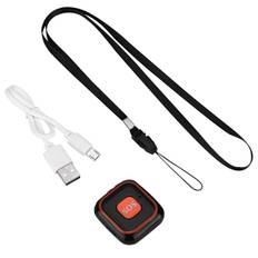 Mini GPS Tracker Locator Børn Personlig SOS Alarm APP Tracking (Sort)