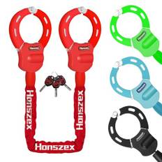 Honszex Fahrradschloss, E Scooter Schloss, Handschellenschloss mit Schlüssel, 36.22inch Farbenfroh Hochsicherheitsschlösser, Bike Lock, Zubehör für Elektrofahrräder und Elektroroller