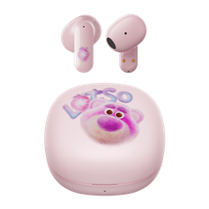 Bluetooth-headset QS-T23 Strawberry Bear-Pink Mary Cat-Beige Kalle Anka-Ljusblå Moderiktig stylingdesign, Ultralåg Latency, Högt ljudreducerande samta - -rosa (björn-rosa) (En-Storlek)