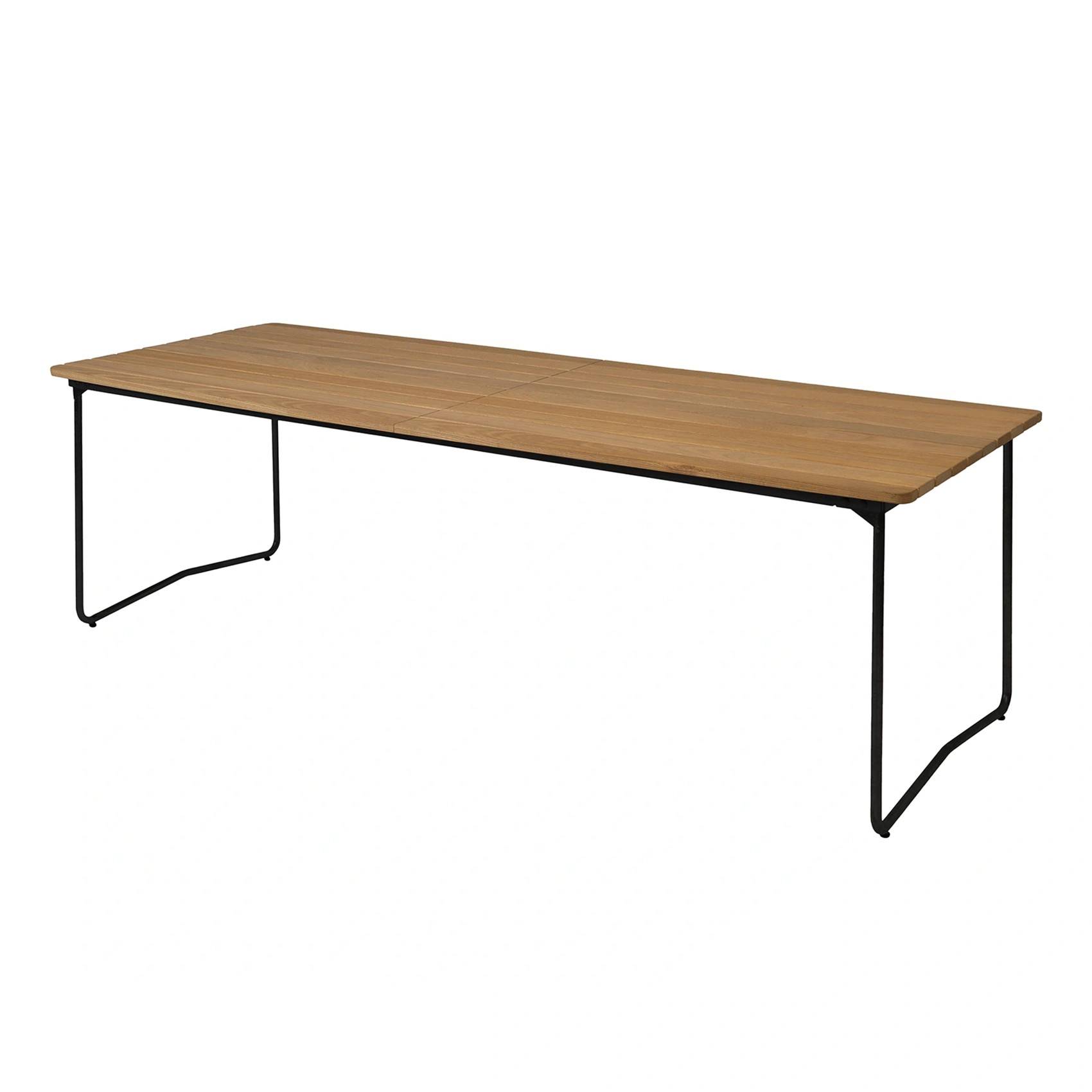 B31 bord oljad ek / svart 230x92 cm - Svart/Träfärgad