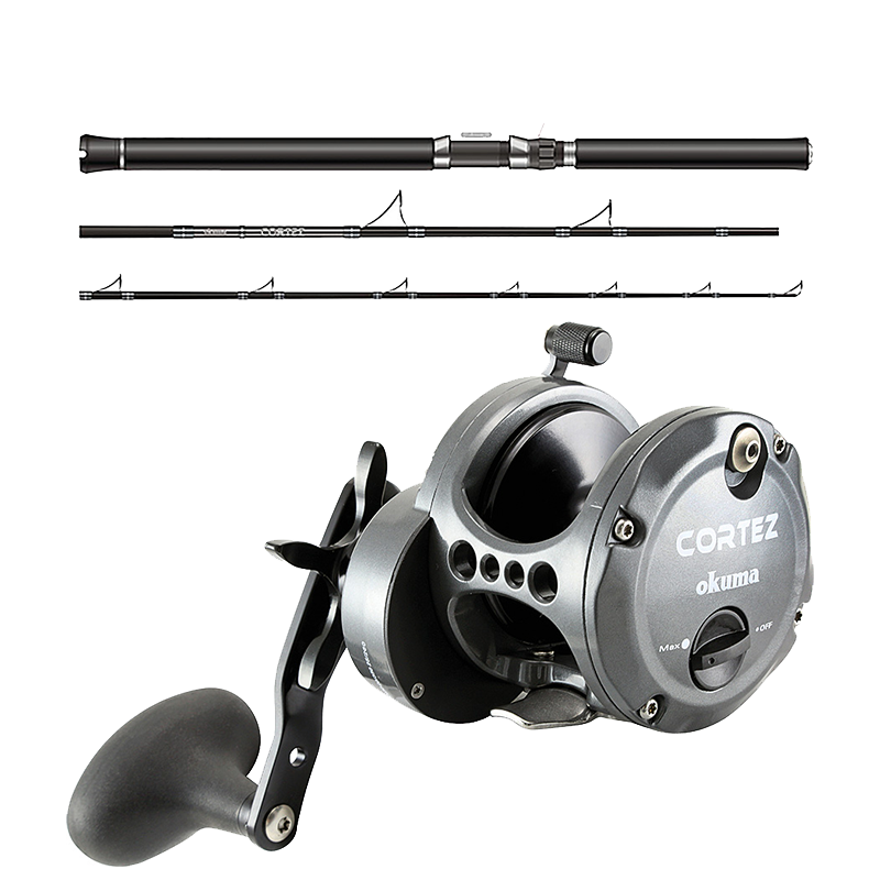 Okuma Havsfiskeset Cortez Black 10/6,6' 3-del 30-50lb, Okuma