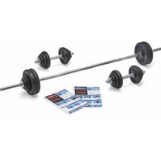 York 50kg Black Cast Iron Barbell and Dumbell Set