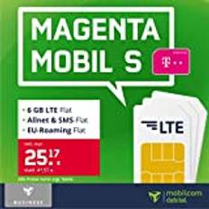 Telekom Handy-avtal magenta Mobil S – 6 GB LTE Internet Flat, Allnet Flat telefonie & SMS i alla tyska nät, EU-roaming, 24 månaders körtid [Business Only]