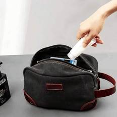 Men's Premium Quality Toiletry Bag, Bathroom Travel Bag, Shaving Kit Case, Trimmer Tool Organizer, Large Capacity Multifunctional Storage Bag - Grey
