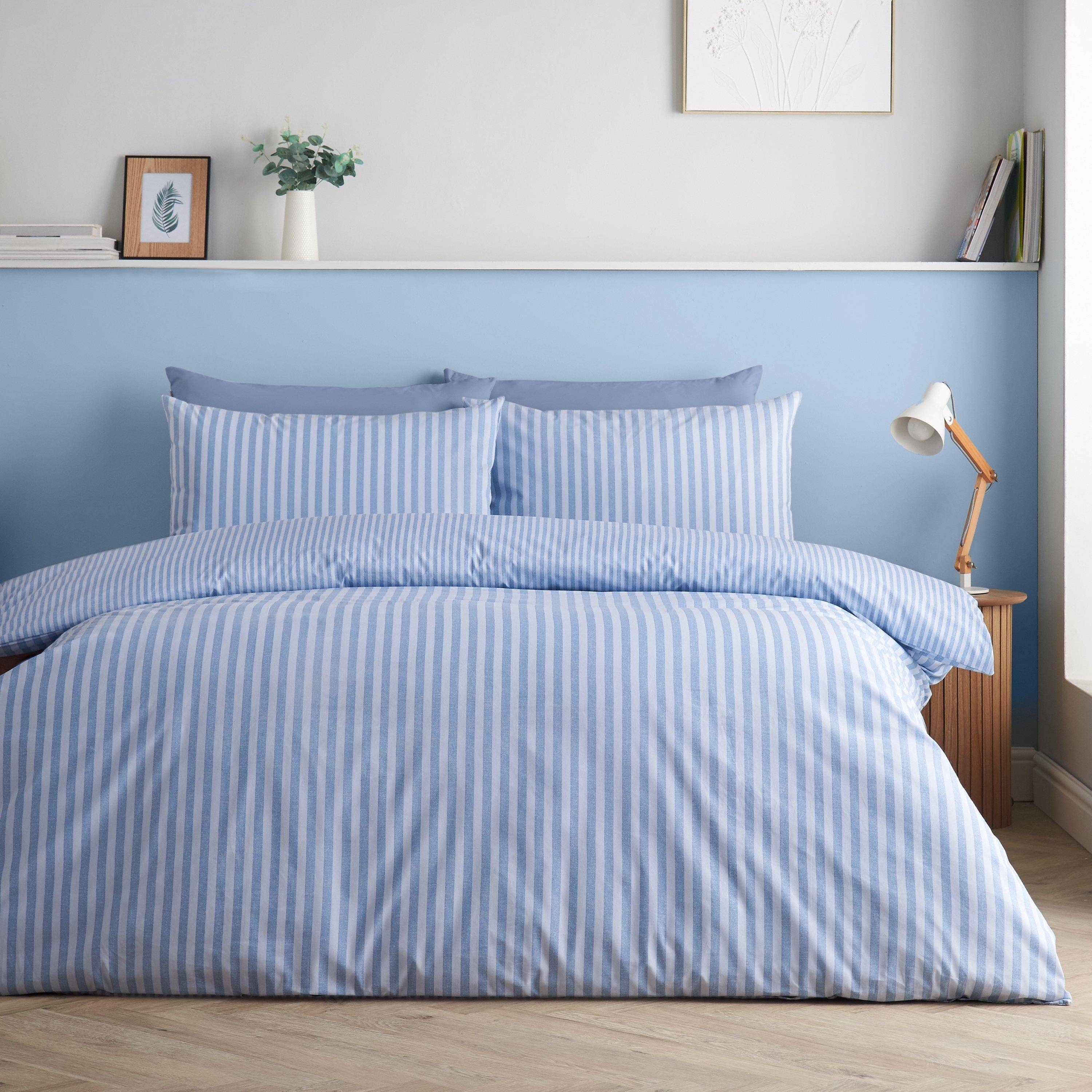 Catherine Lansfield Epping Textured Stripe Duvet Cover Set