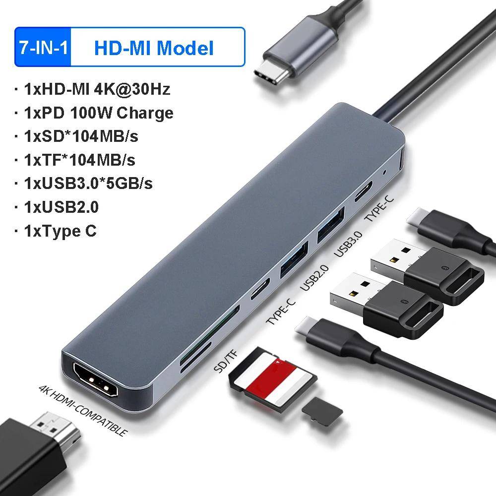 M2 SSD-fodral NVME SATA Dubbelprotokoll M.2 till USB Type C-hubb SSD-adapter PCIE NGFF Diskbox USB C-splitter Stöd för Macbook Pro