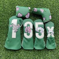 Master Design Golf Club #1 #3 #5 Wood Headcovers Driver Fairway Woods Cover PU Läder Head Covers - Svart (Klubba,Hybrid,Förare,Fairway-3,Fairway-5,Bladsmör)