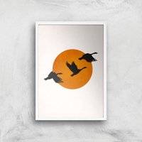 Borris Photography Coming Home Giclee Art Print - A2 - White Frame