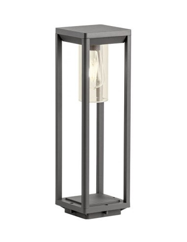 LAGOS Bedlampe i aluminium og polycarbonat H50 cm 1 x E27 - Mat mørkegrå