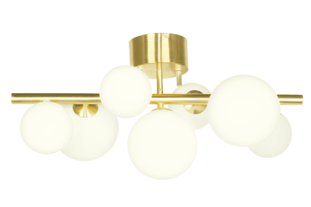 Molekyl Plafond Matt mässing/Opalvit