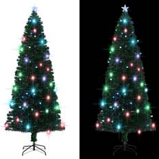 Plastgran med fot och LED 240 cm fiberoptik
