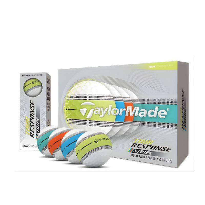TaylorMade Tour Response Stripe - Neon Multi - White