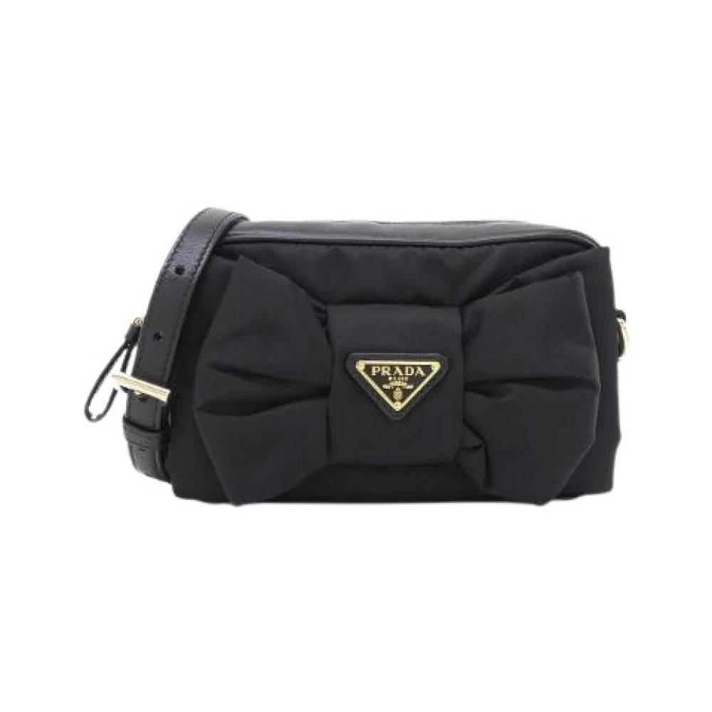 Prada Vintage Pre-owned Tessuto Fiocco Skuldertaske - Vintage - Dame - Sort - ONE SIZE - Uld