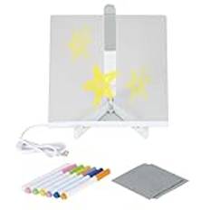 Monozoz LED-ritbord, LED-anteckningstavla med färger | Clear LED Dry Erase Board - Raderbar upplyst anteckningstavla, kreativ omskrivbar nattlampa med stativ för tonåringar