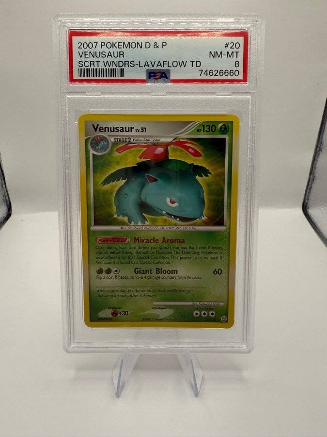 Venusaur 20/132 Secret Wonders Pokemonkort PSA 8