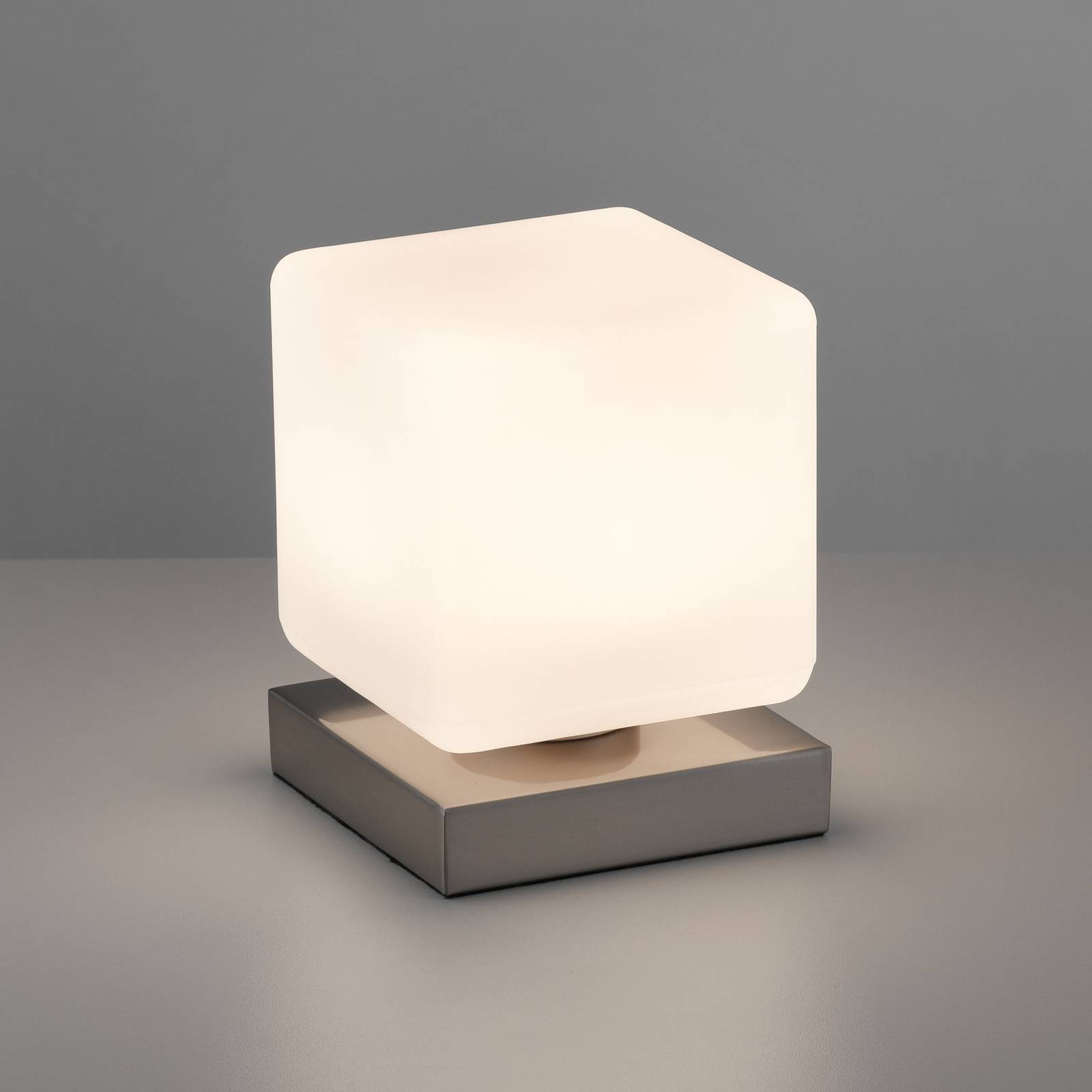 Paul Neuhaus LED bordslampa Dadoa, dimbar, Aluminium / grå / zink, Vardagsrum / matsal, Metall, LED-bordslampa