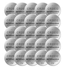 25 x Knopfzelle CR2032 Wilhelm Batterie Lithium 3V CR 2032 Industrieware…