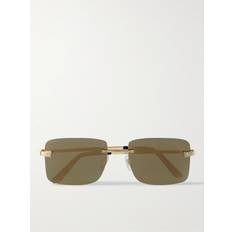 Cartier Eyewear - Santos Frameless Gold-Tone Sunglasses - Men - Gold