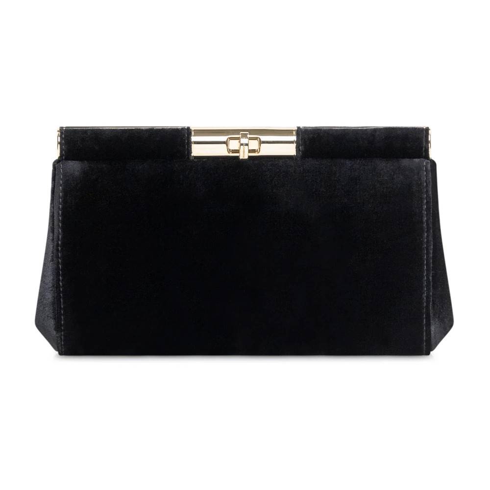 Dolce & Gabbana Velvet Skuldertaske - Tasker - Dame - Sort - ONE SIZE - Uld