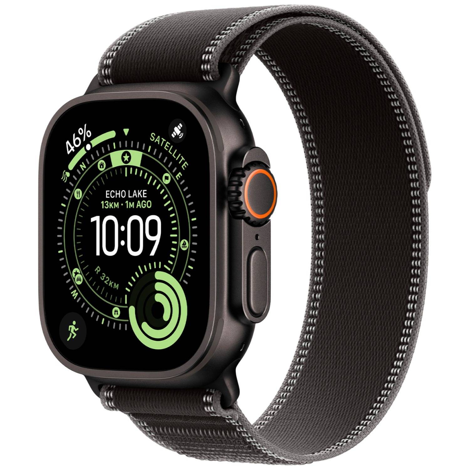 Apple Watch Ultra 3GPS + Cellular49mmBlack Titanium Black/Charcoal Trail Loop M/L MF1H4 - Unisex - 49 mm - Smartklocka - Quartz med laddare - Svart (42/44/45/49 mm)